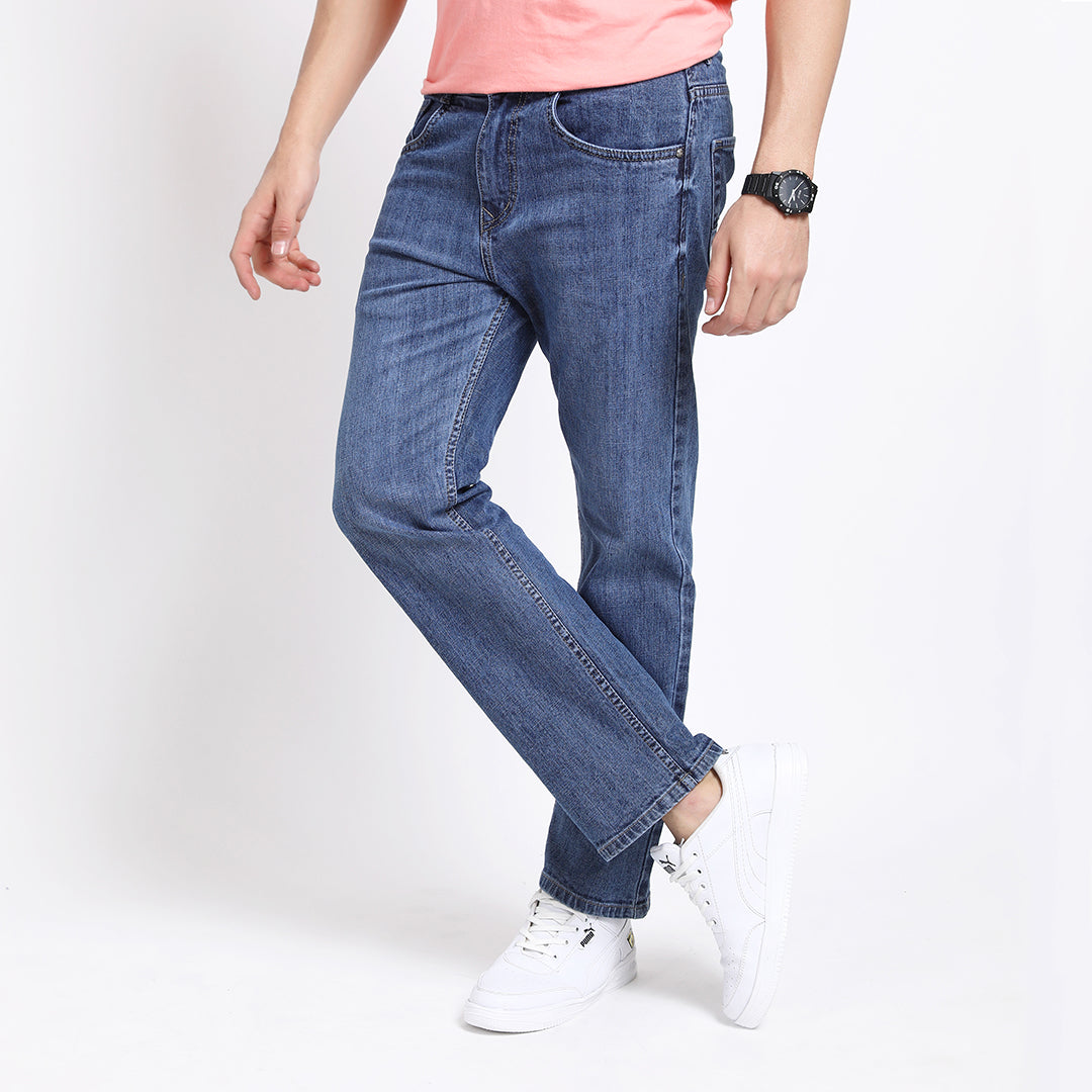 BLUE BAGGY FIT JEAN TEDDY 4678-1
