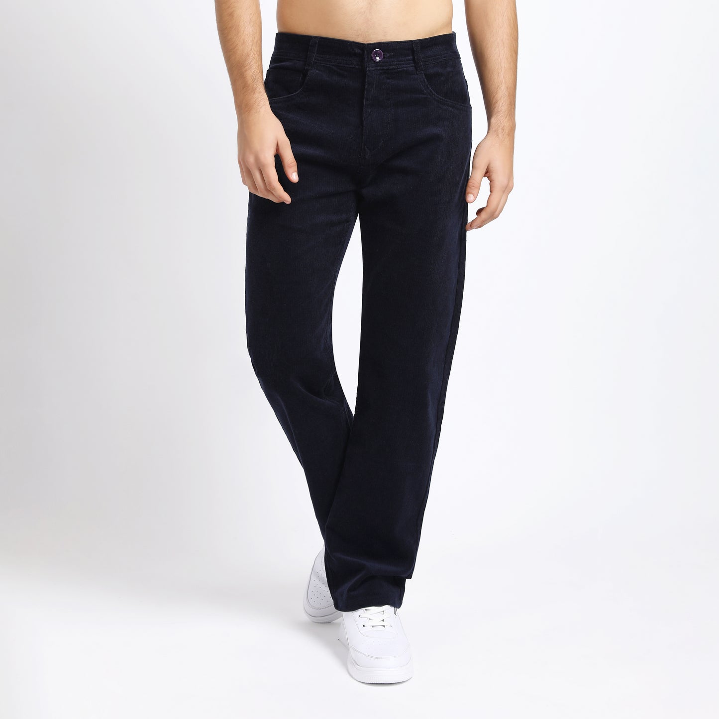 BARITONE NAVY CORDUROY PANTS 4770-1
