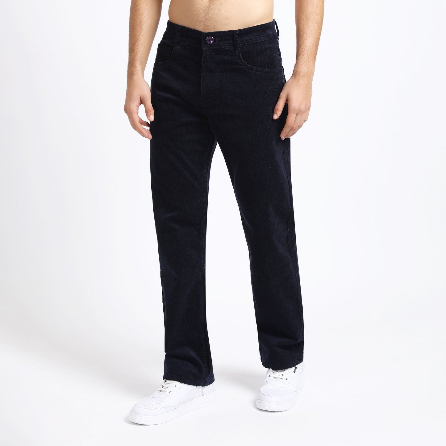 BARITONE NAVY CORDUROY PANTS 4770-1