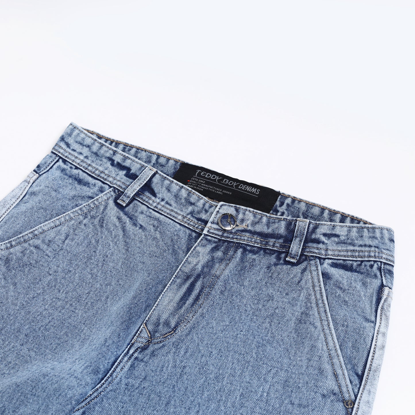 MID BLUE BAGGY FIT JEAN TEDDY 4790-2
