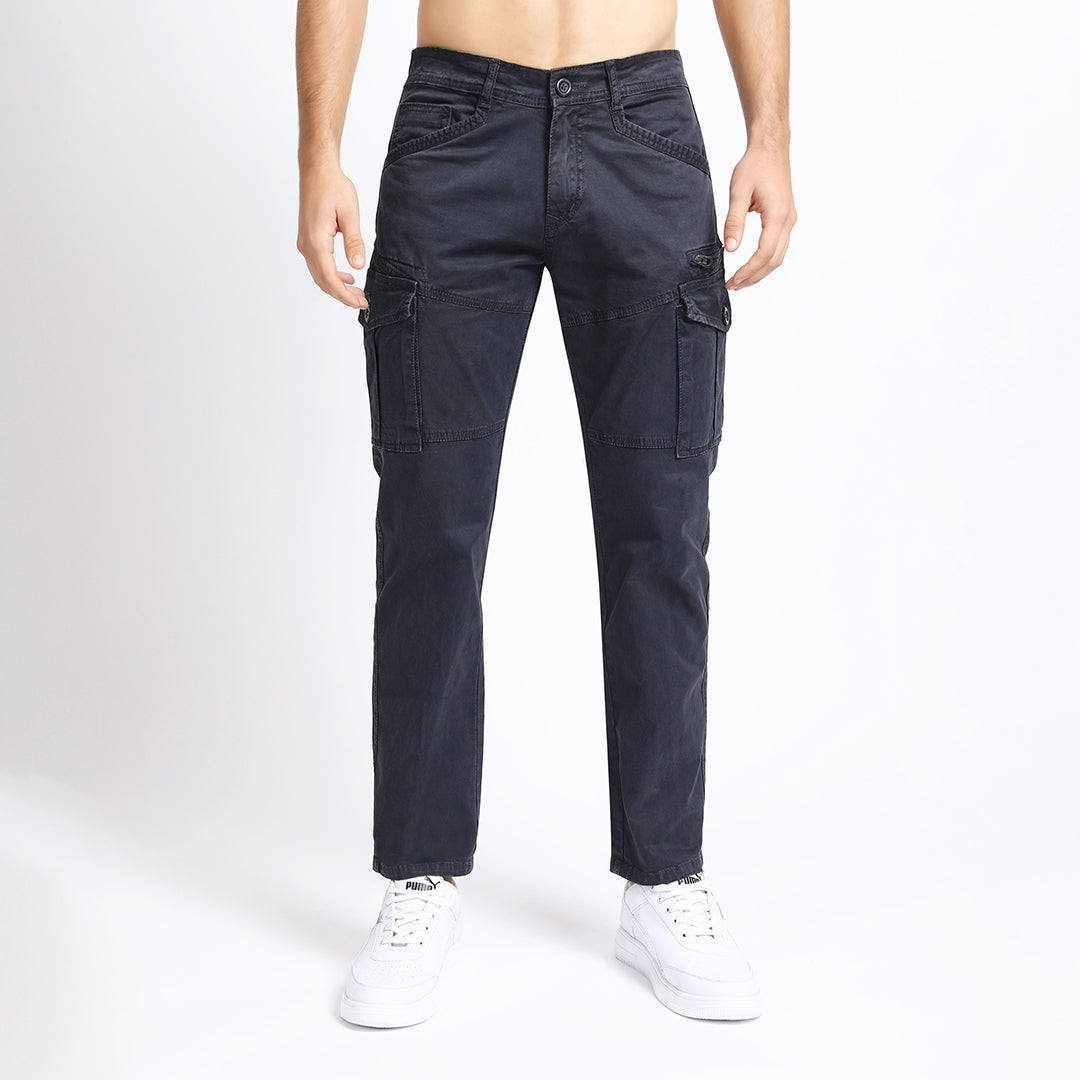 DARK GREY SLIM FIT CARGO JEAN TEDDY 4619