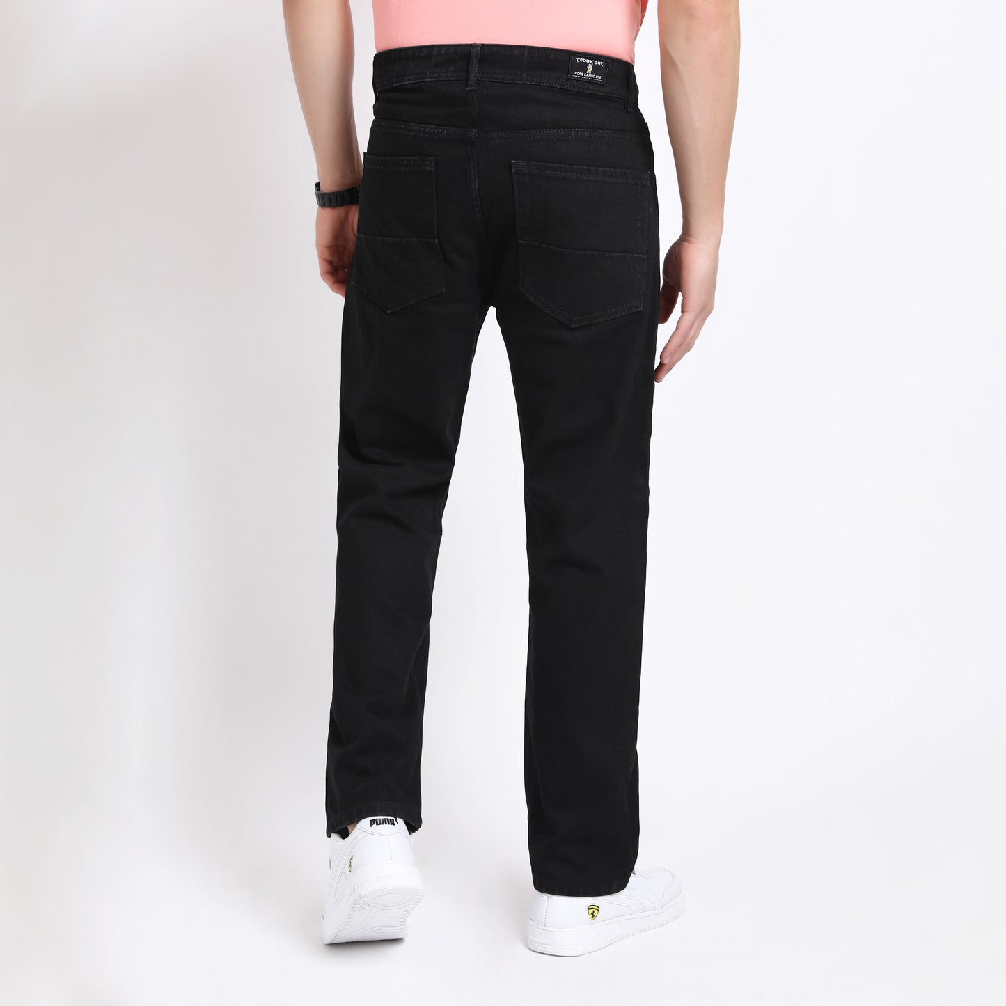 BLACK BAGGY FIT JEAN TEDDY 4774