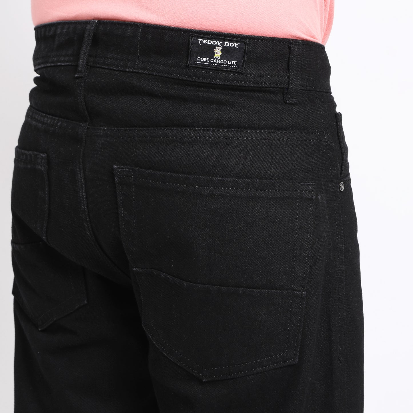 BLACK BAGGY FIT JEAN TEDDY 4774