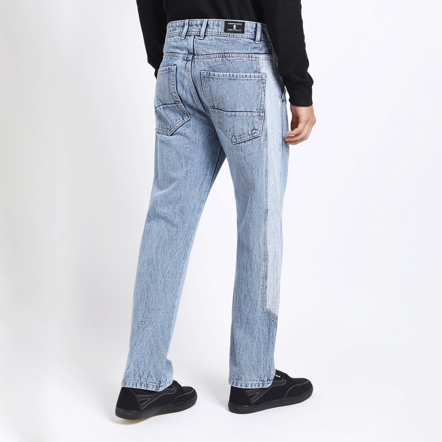 MID BLUE BAGGY FIT JEAN TEDDY 4790-2