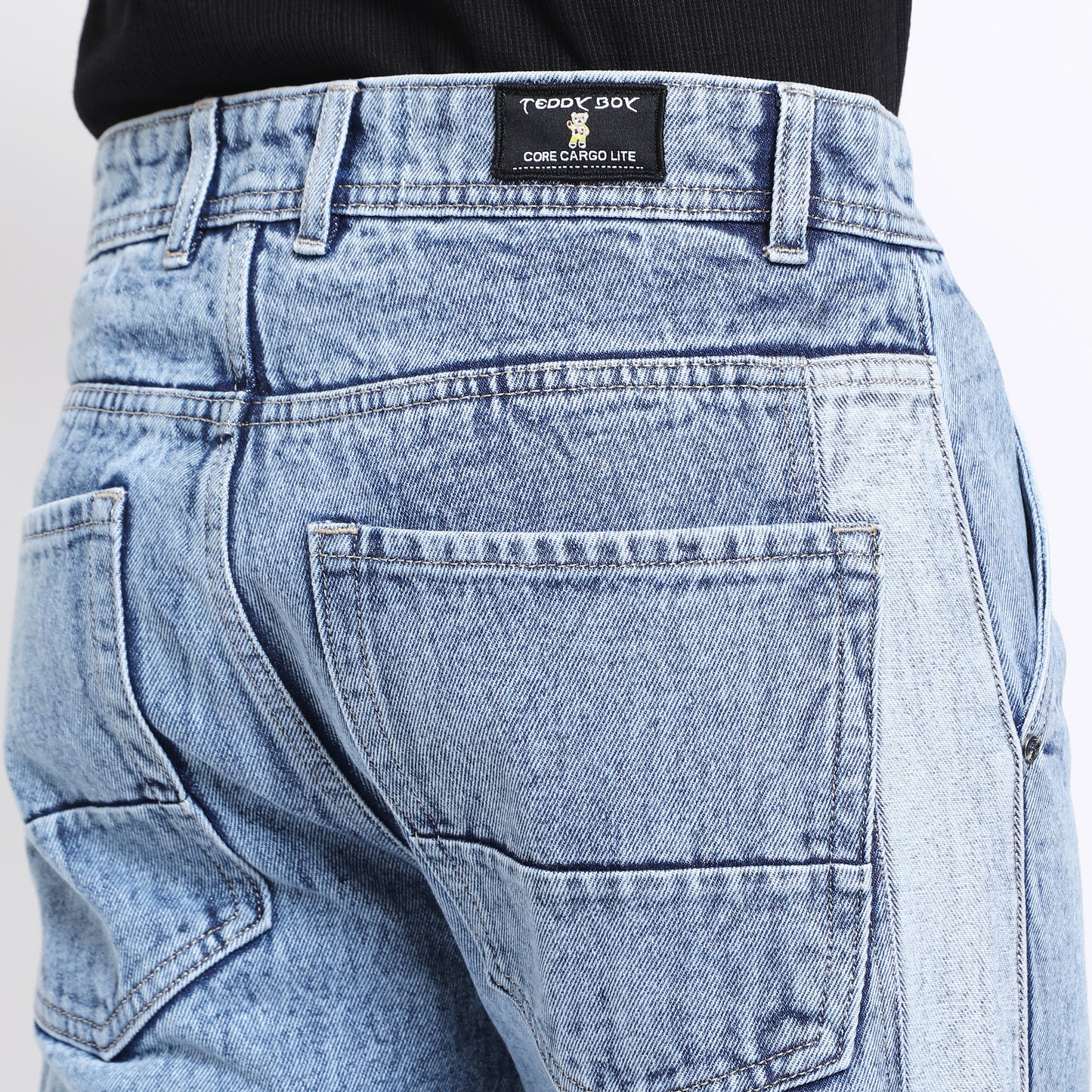 MID BLUE BAGGY FIT JEAN TEDDY 4790-2