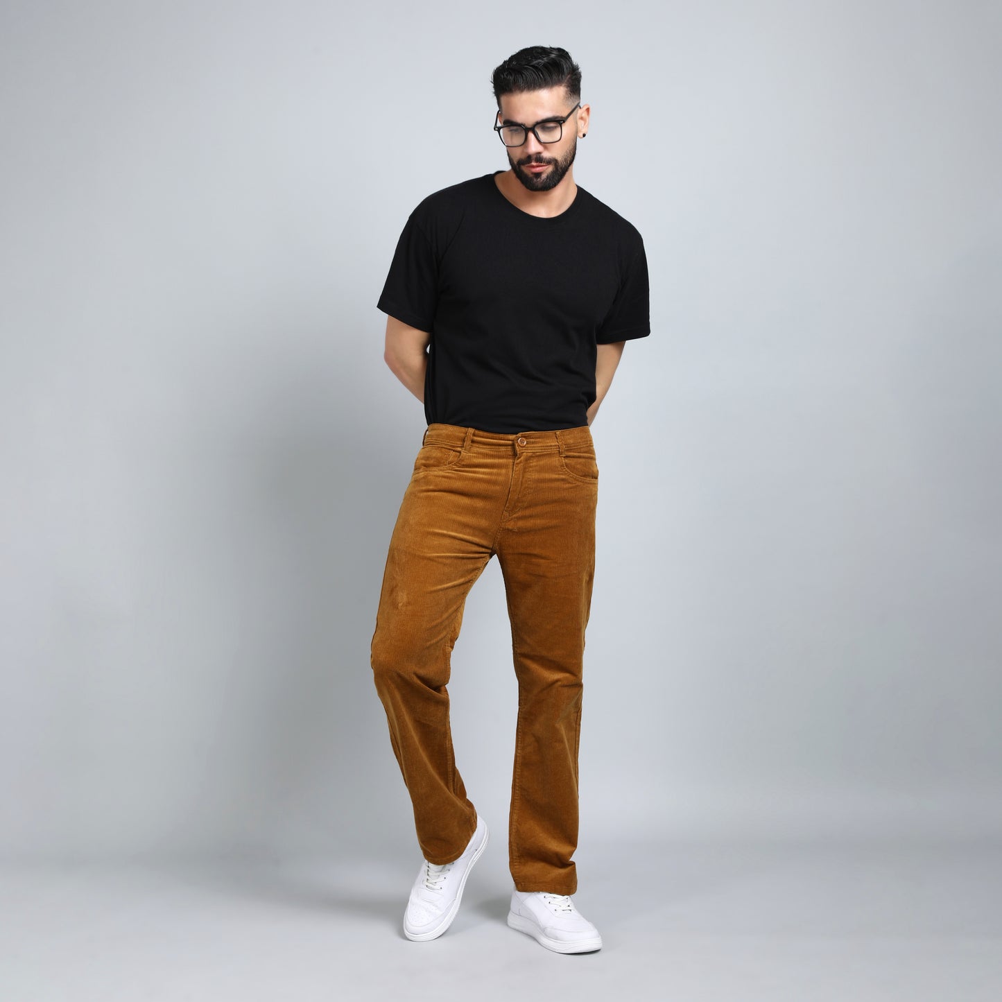ESPRESSO GOLDEN BROWN CORDUROY PANTS 4770-7