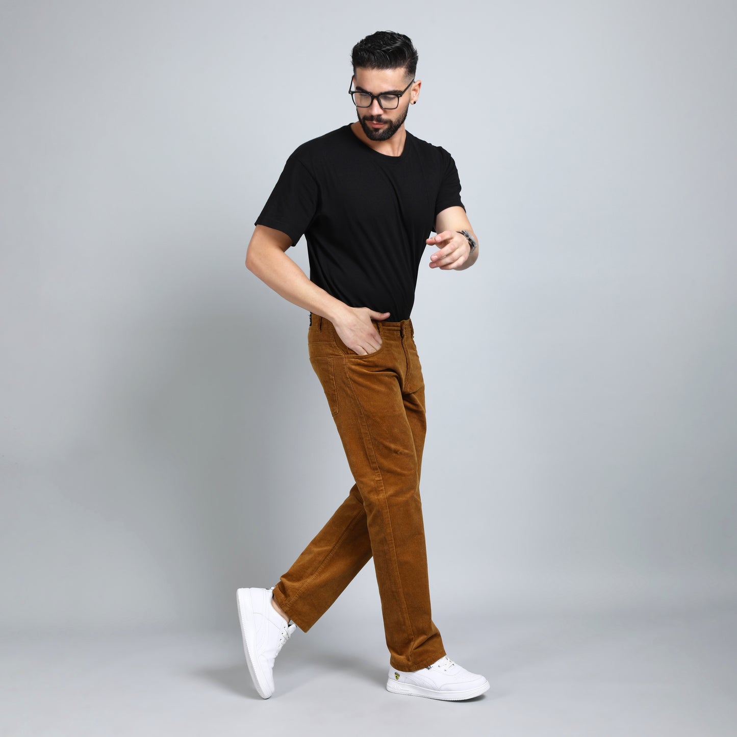 ESPRESSO GOLDEN BROWN CORDUROY PANTS 4770-7