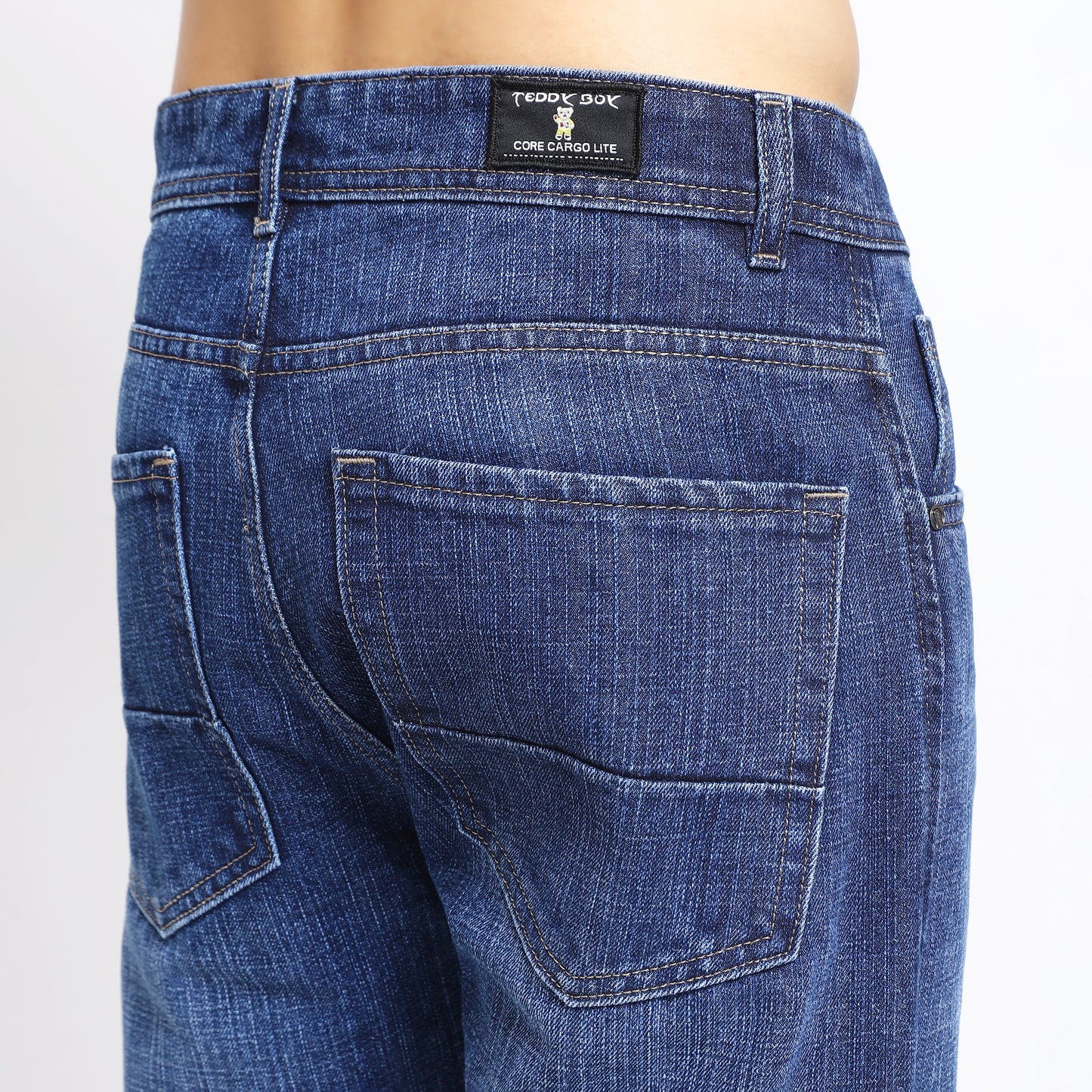 MID BLUE BAGGY FIT JEAN TEDDY 4752-1