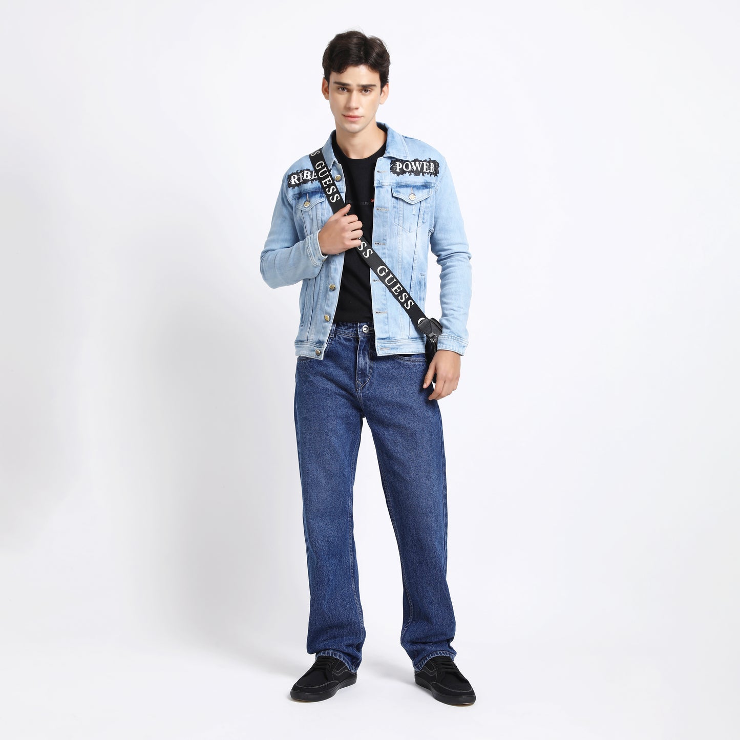 DARK BLUE BAGGY FIT JEAN TEDDY 4721-1