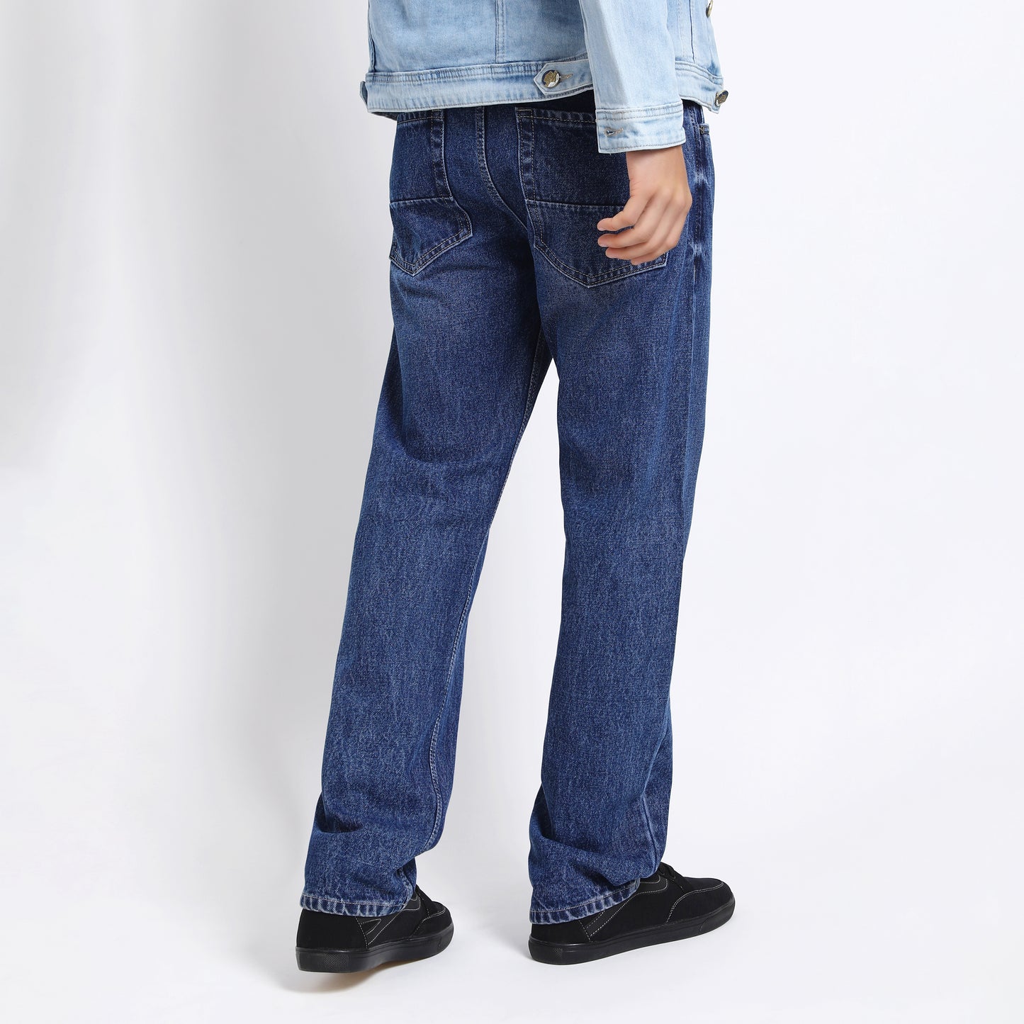 DARK BLUE BAGGY FIT JEAN TEDDY 4721-1