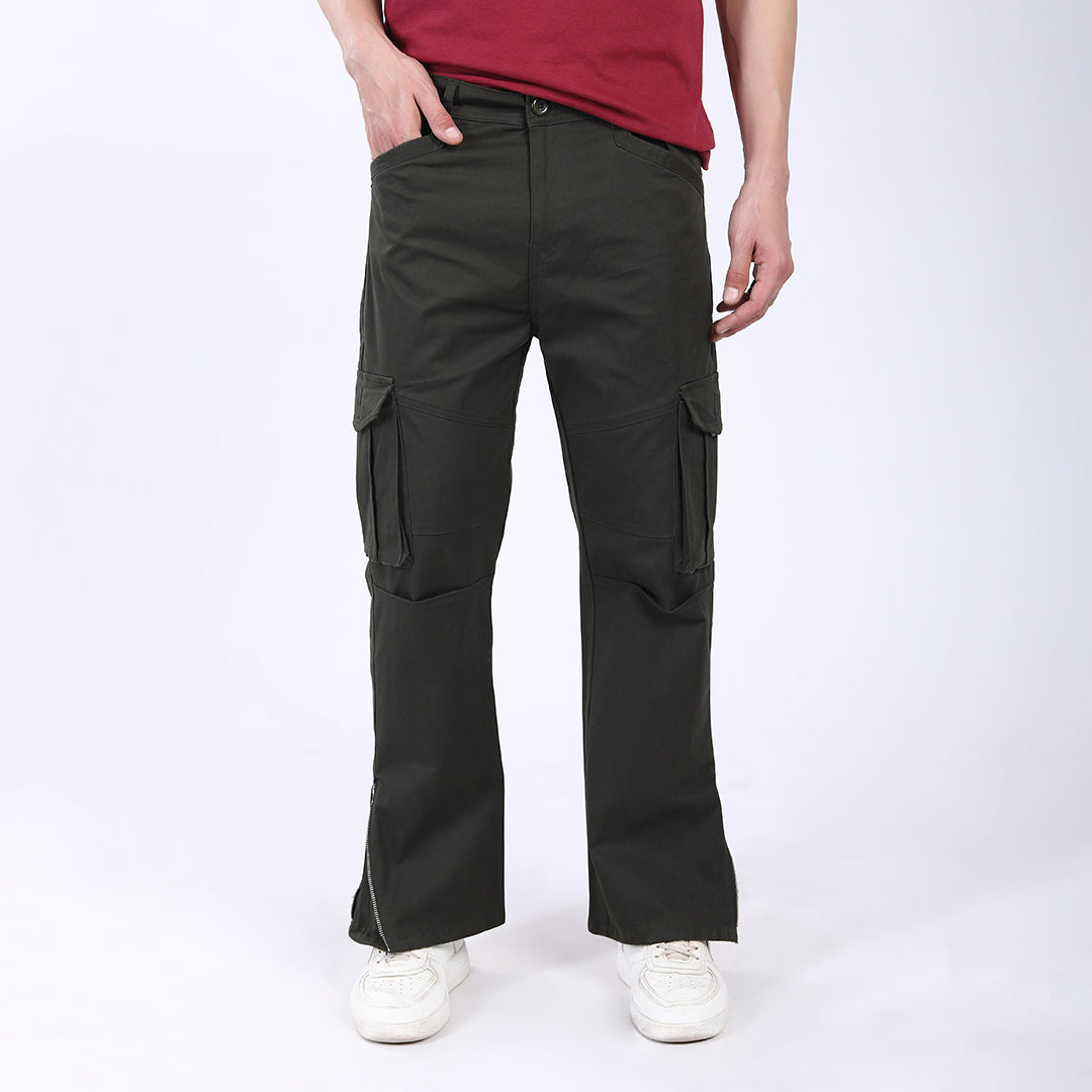 Men's Relaxed Fit Stretch Cotton Cargo Pants – Streetwear Utility Style 4802-7
