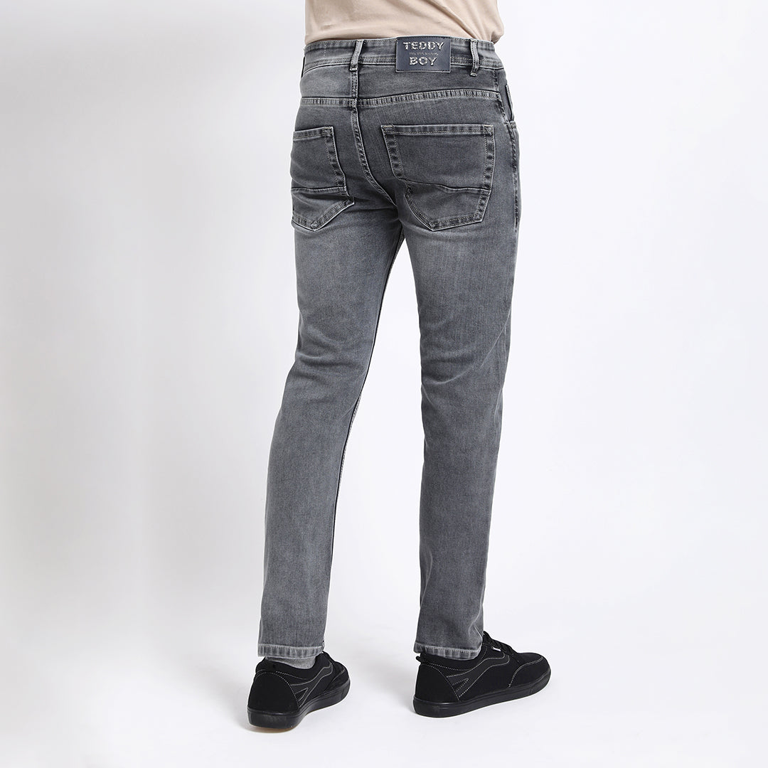 MID GREY ANKLE FIT JEANS TEDDY 4736-2