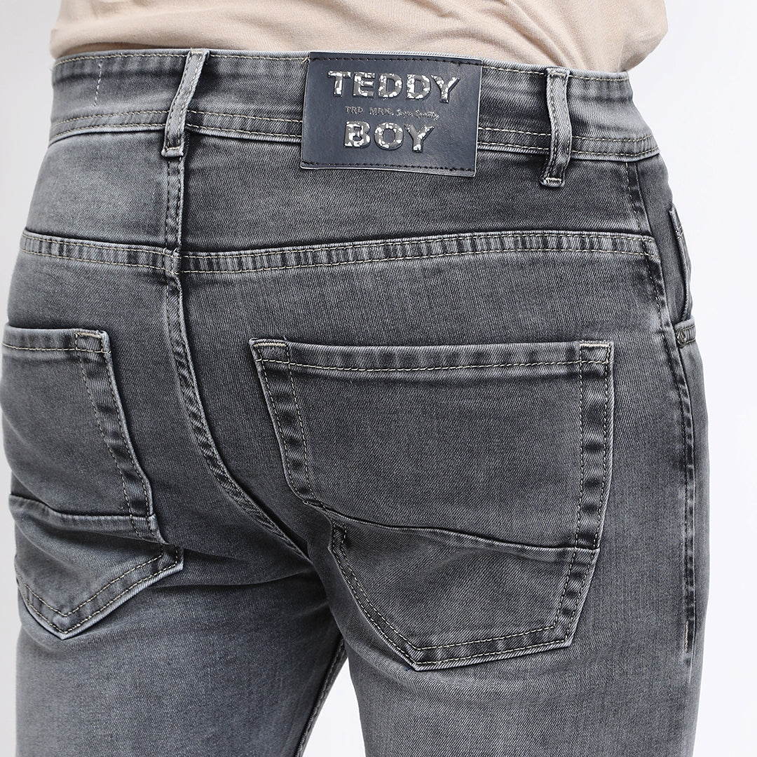MID GREY ANKLE FIT JEANS TEDDY 4736-2