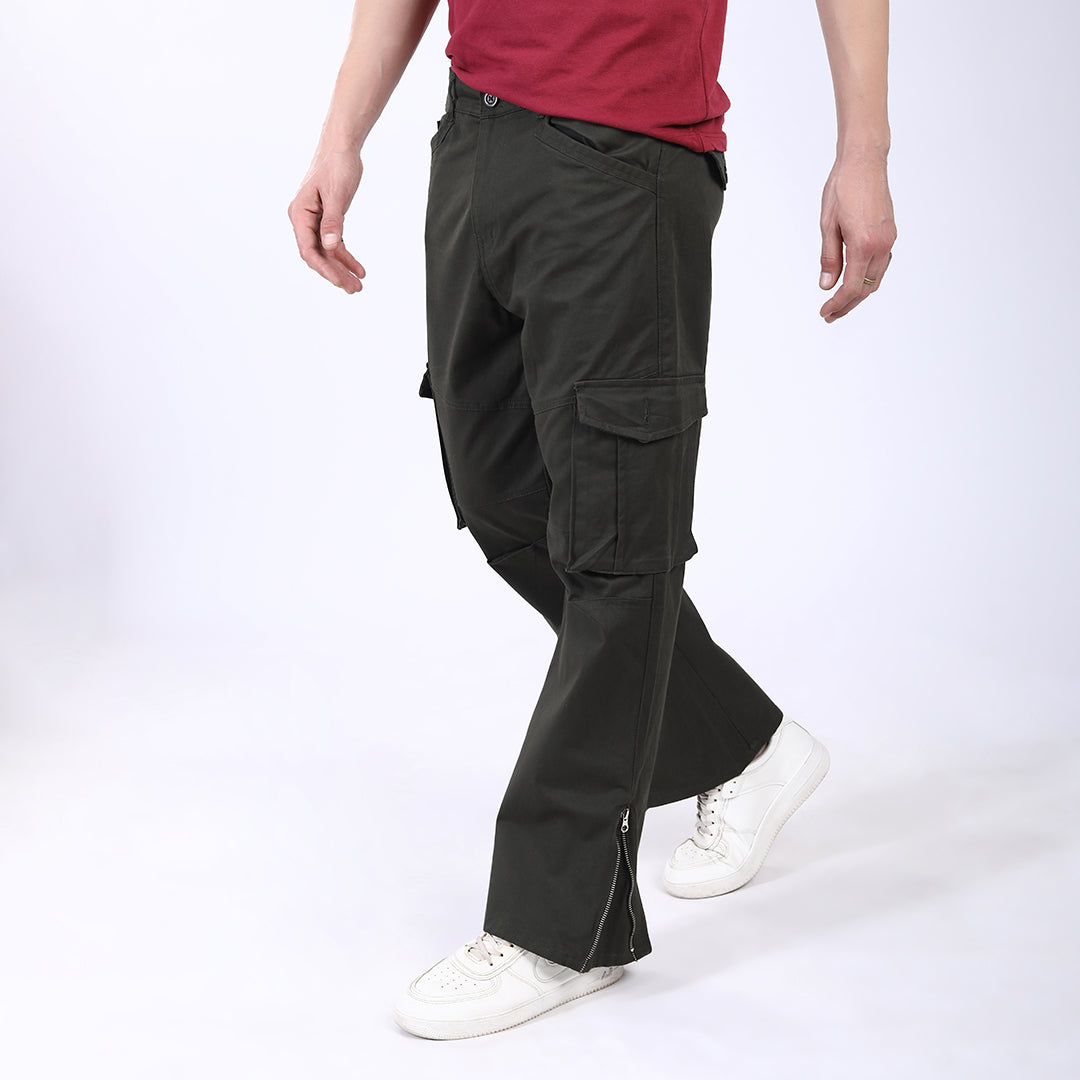 Men's Relaxed Fit Stretch Cotton Cargo Pants – Streetwear Utility Style 4802-7