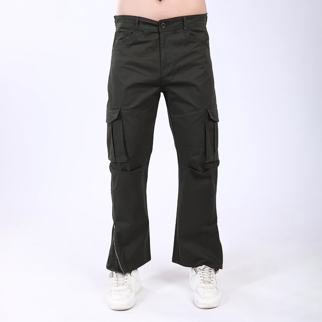 Men's Relaxed Fit Stretch Cotton Cargo Pants – Streetwear Utility Style 4802-7