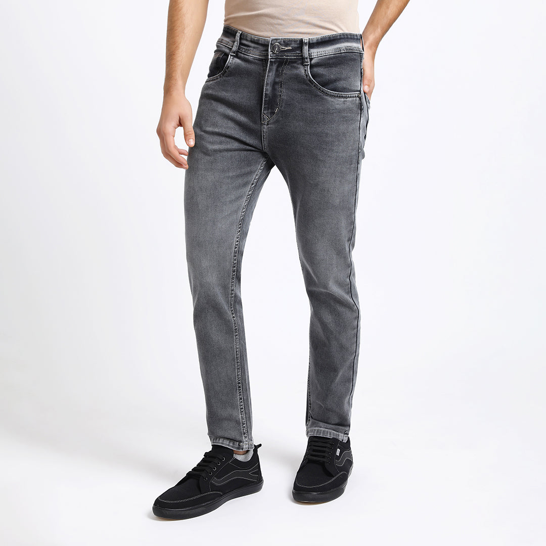MID GREY ANKLE FIT JEANS TEDDY 4736-2