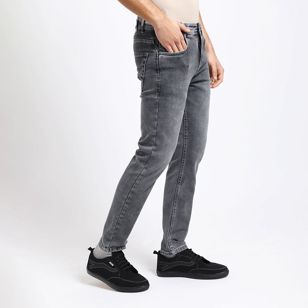 MID GREY ANKLE FIT JEANS TEDDY 4736-2
