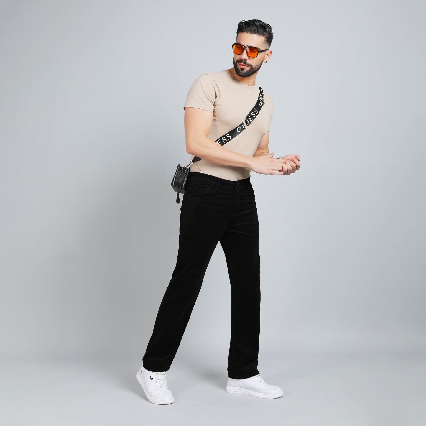 OYSTER BLACK CORDUROY PANTS 4770-4