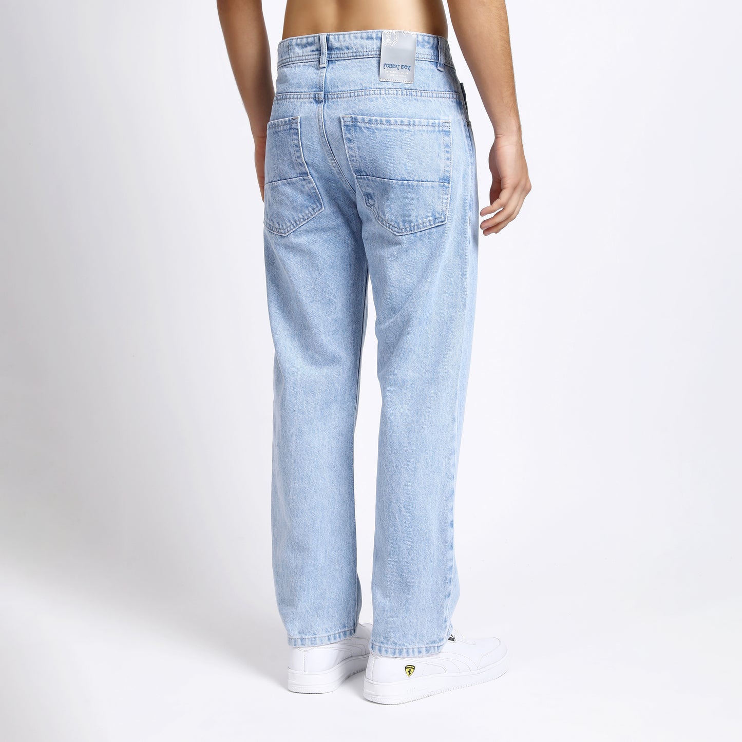 ICE BLUE BAGGY FIT JEAN TEDDY 4773
