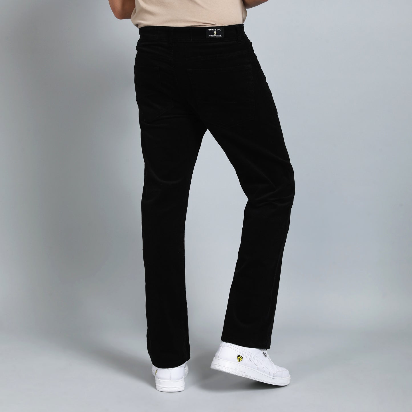 OYSTER BLACK CORDUROY PANTS 4770-4