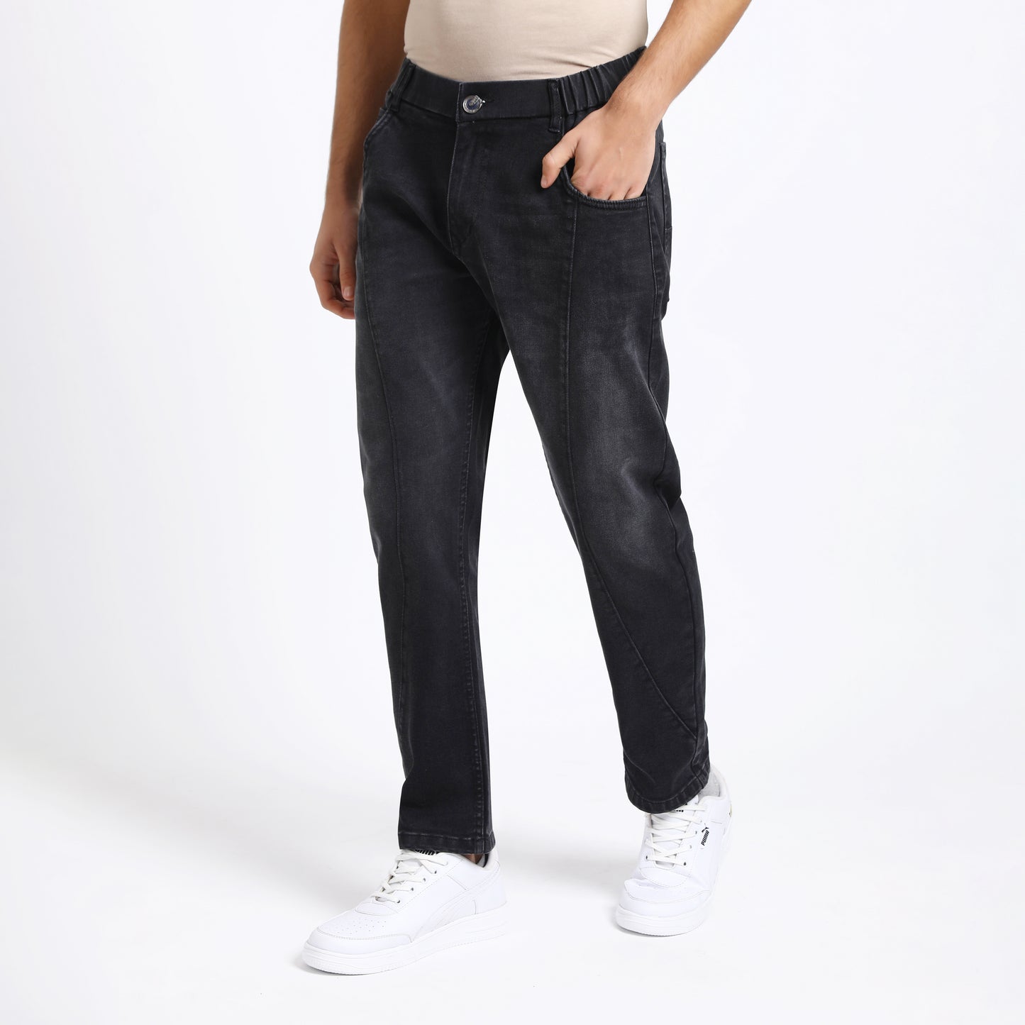 BLACK CARROT FIT JEAN TEDDY 4796-1