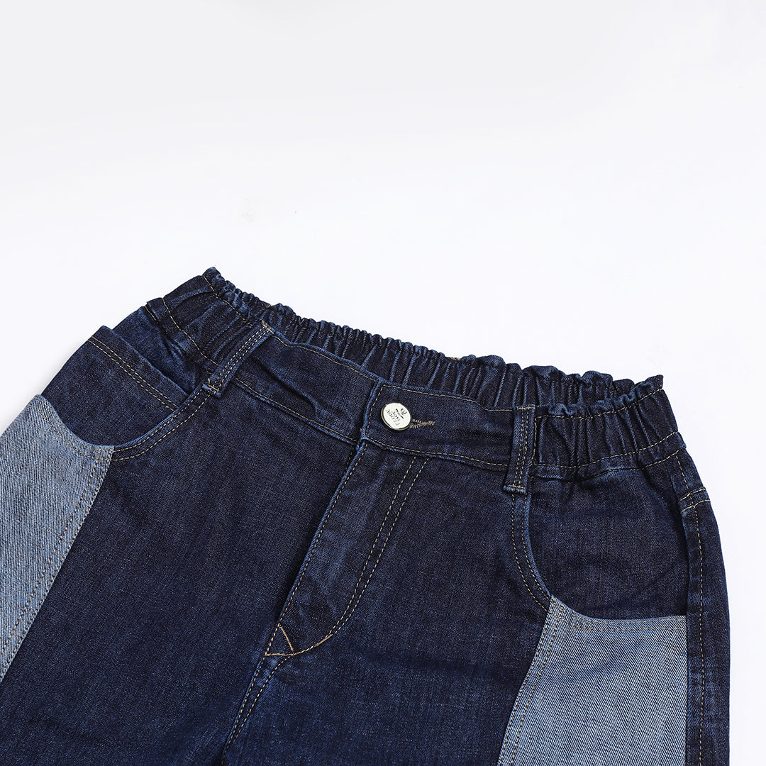 DARK BLUE CARR0T FIT JEAN TEDDY 4791-1