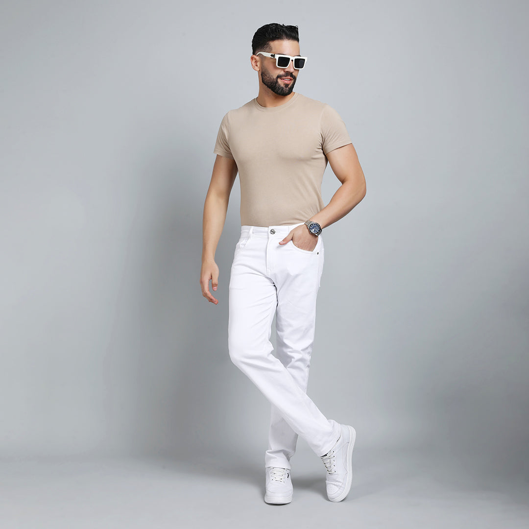 WHITE BAGGI STFIT JEAN TEDDY 4778