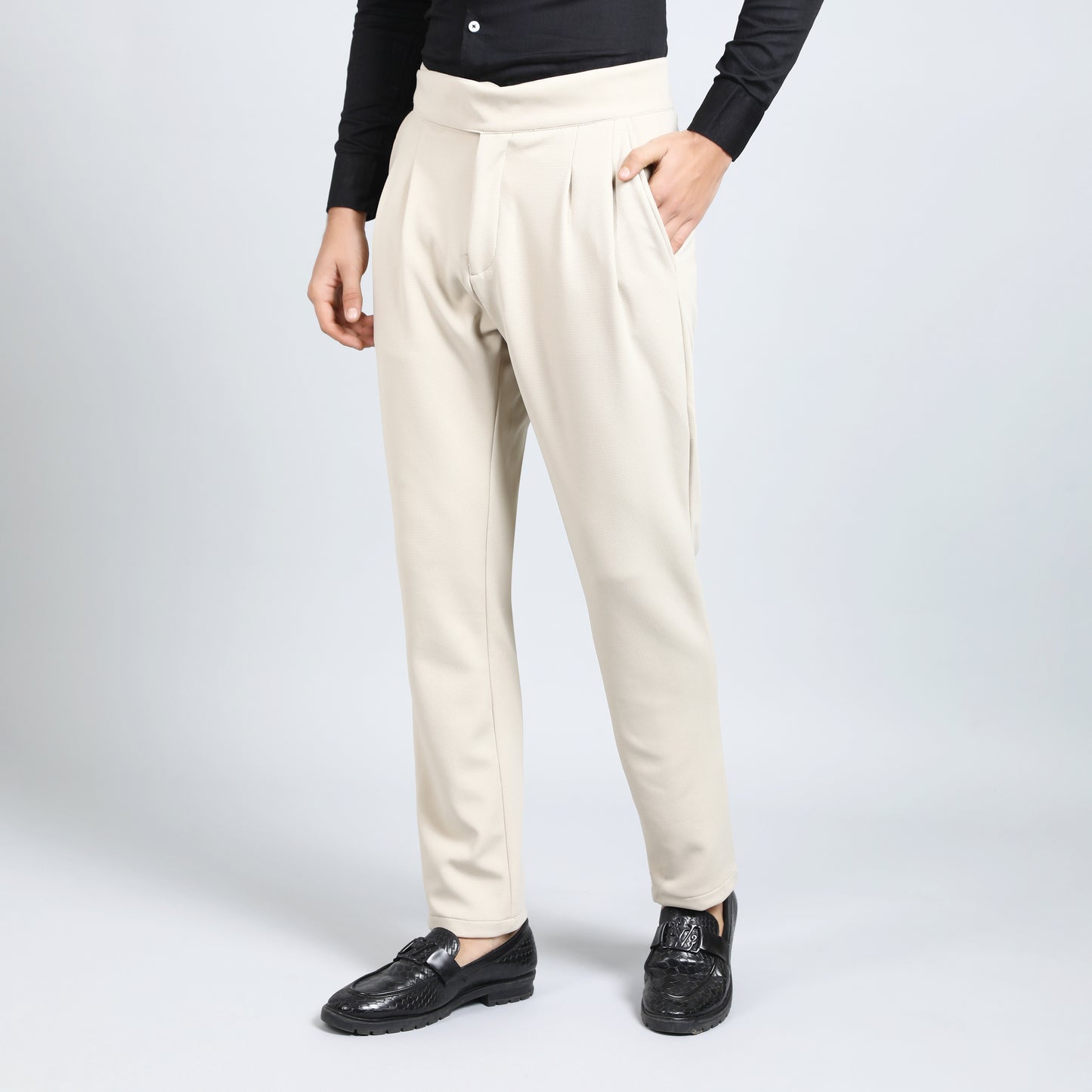 CANNOLI CREAM SLIM FIT GURKHA TROUSERS 4797-1