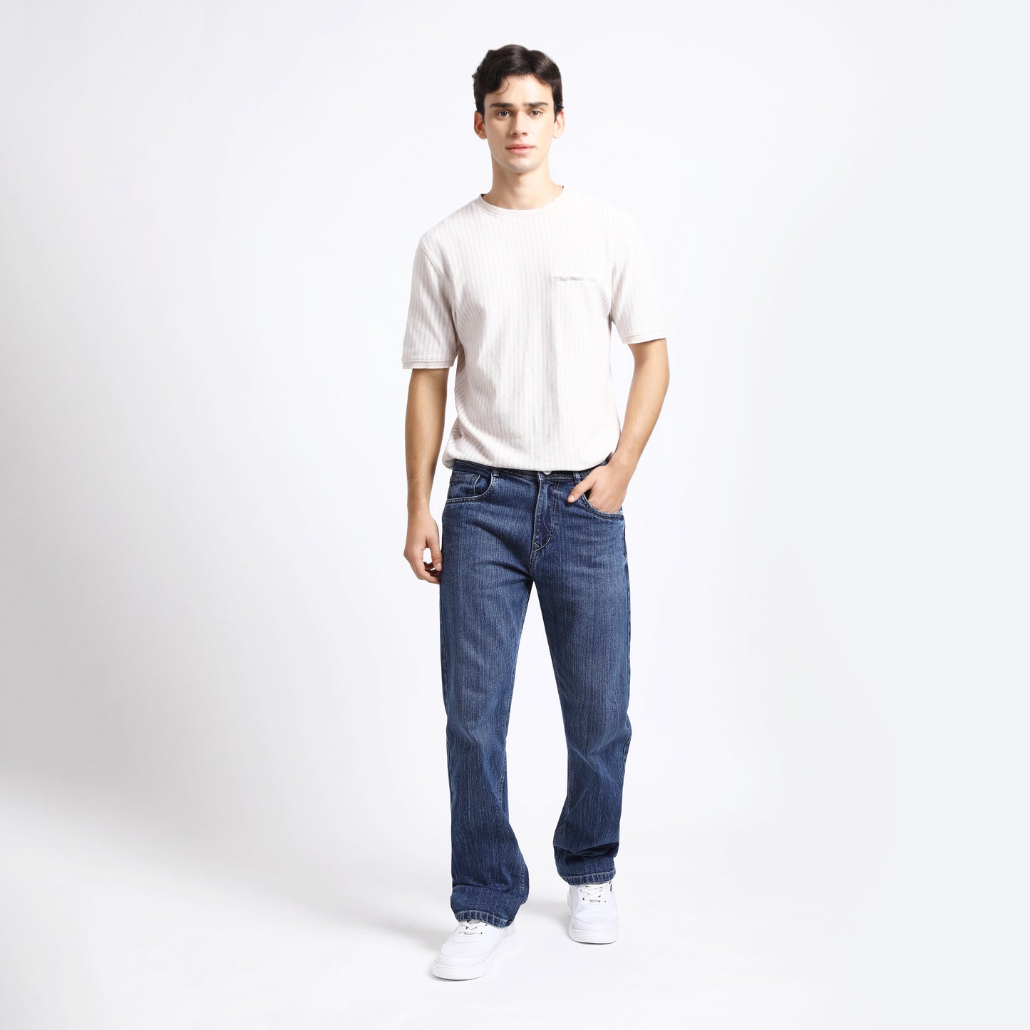 DARK GREY BAGGY FIT JEANS TEDDY 4681-1