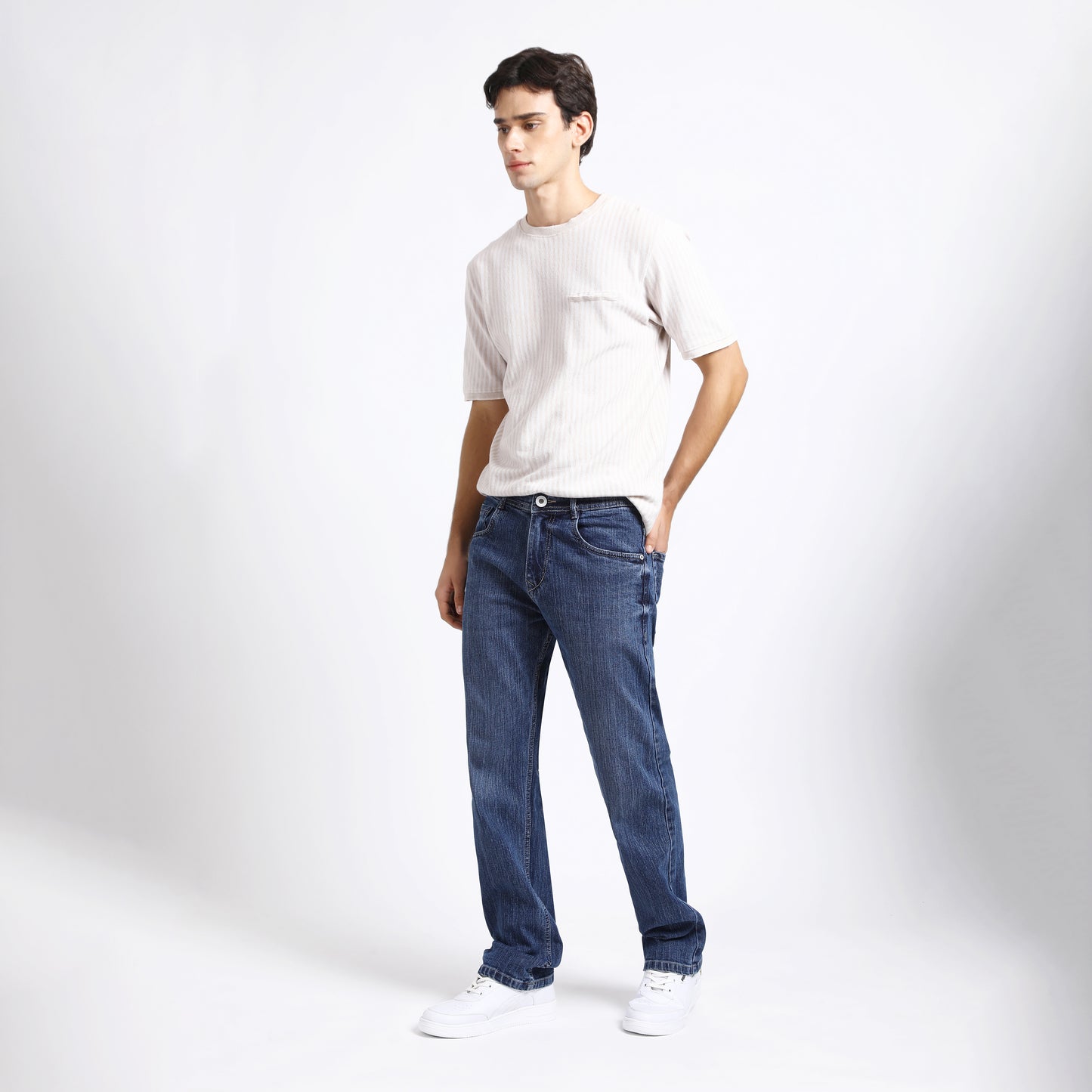 DARK GREY BAGGY FIT JEANS TEDDY 4681-1