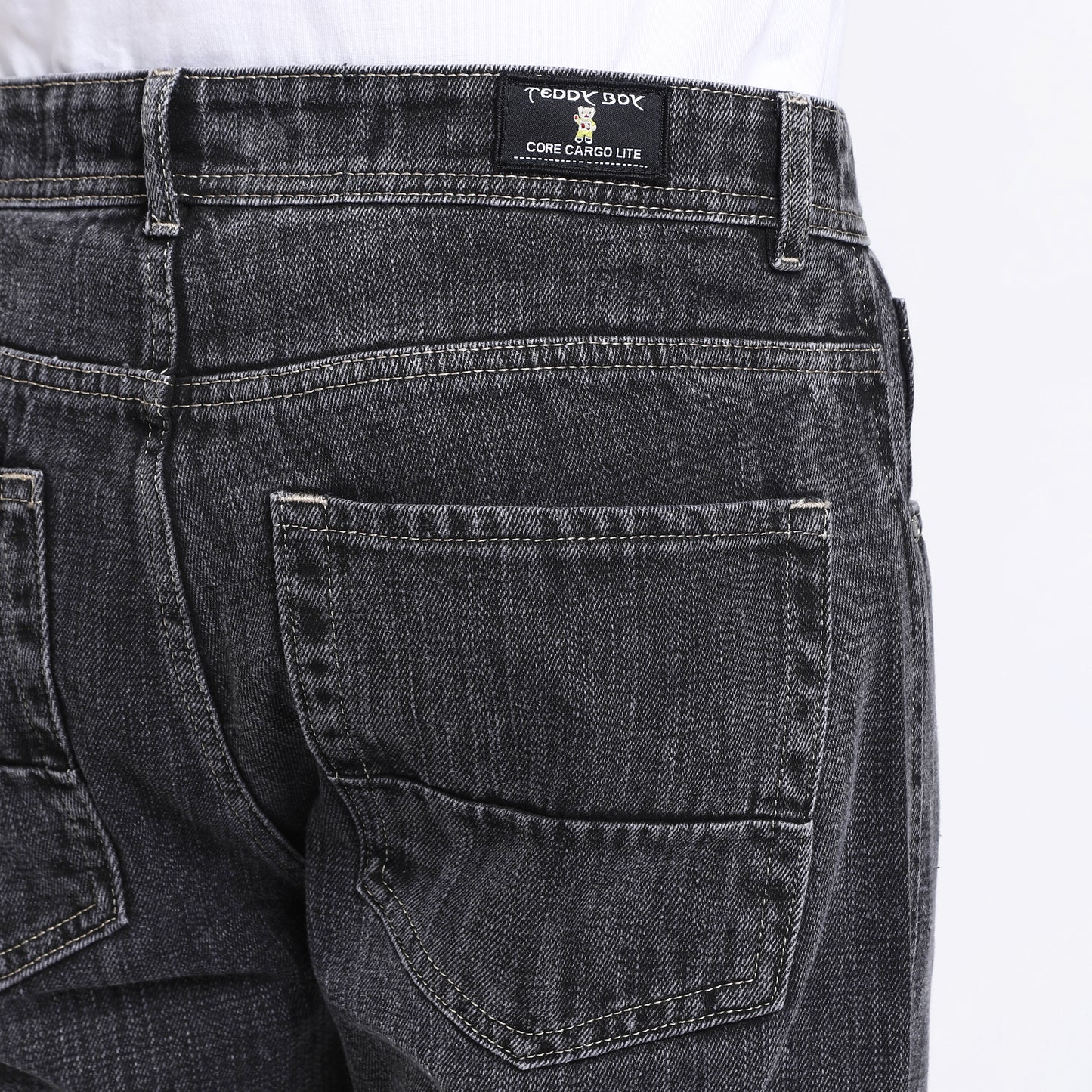 DARK GREY BAGGY FIT JEAN TEDDY 4753-1