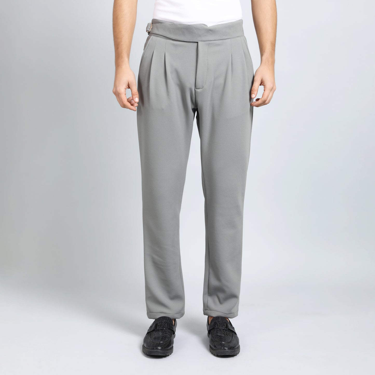 ULTIMATE GRAY SLIM FIT GURKHA TROUSERS 4797-3