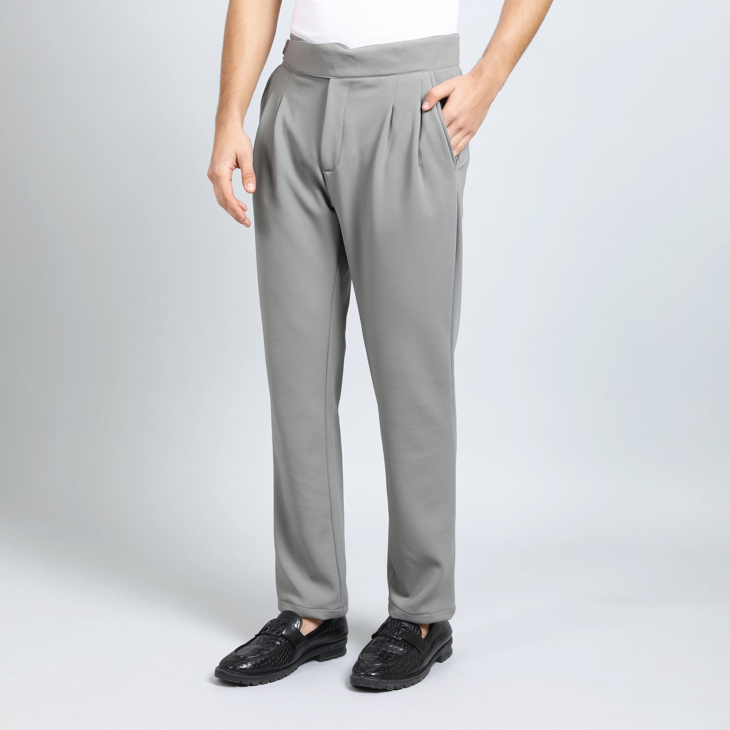 ULTIMATE GRAY SLIM FIT GURKHA TROUSERS 4797-3