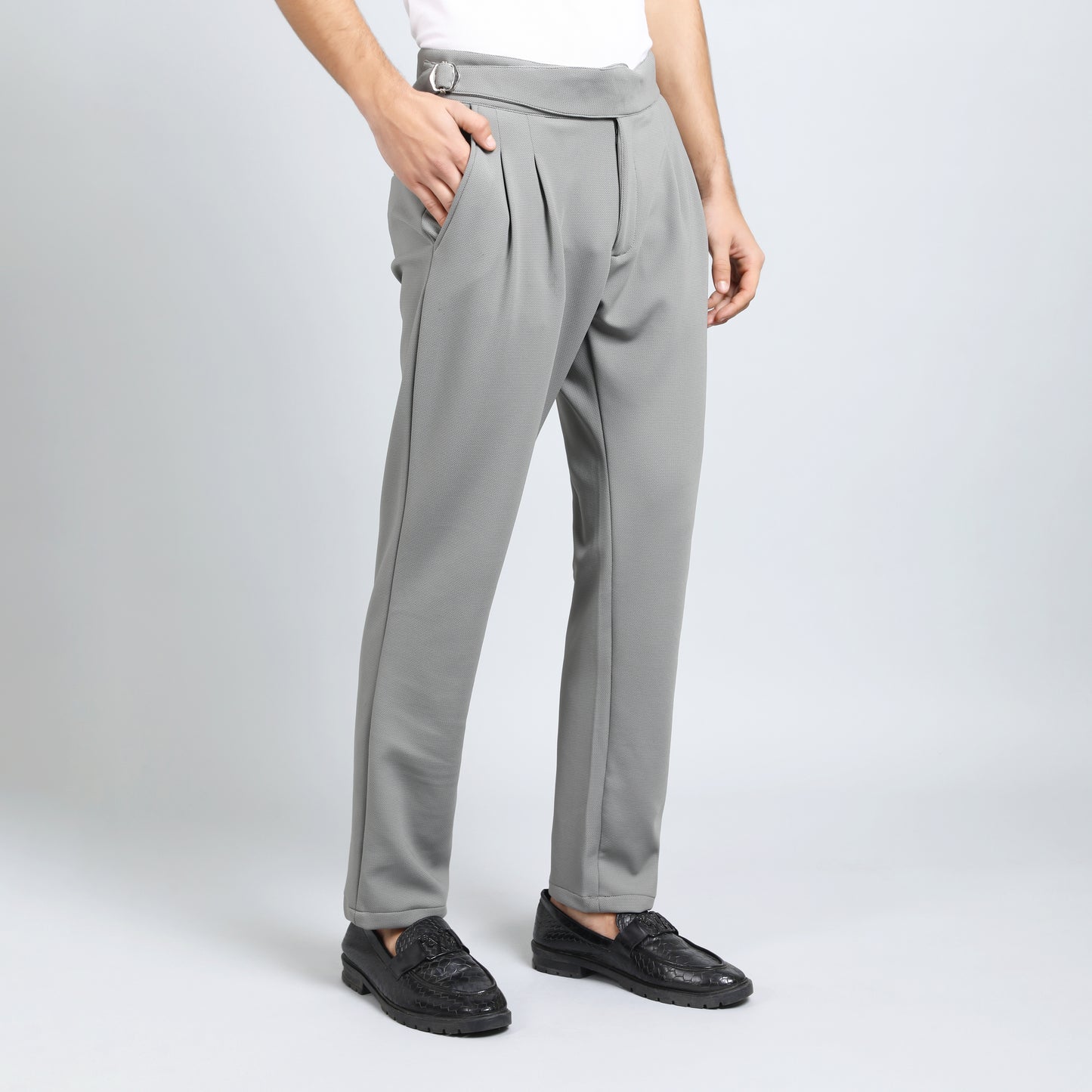 ULTIMATE GRAY SLIM FIT GURKHA TROUSERS 4797-3