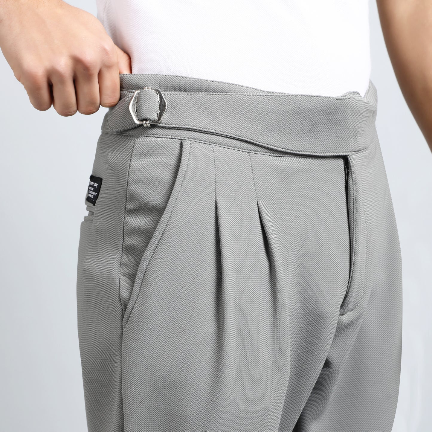 ULTIMATE GRAY SLIM FIT GURKHA TROUSERS 4797-3