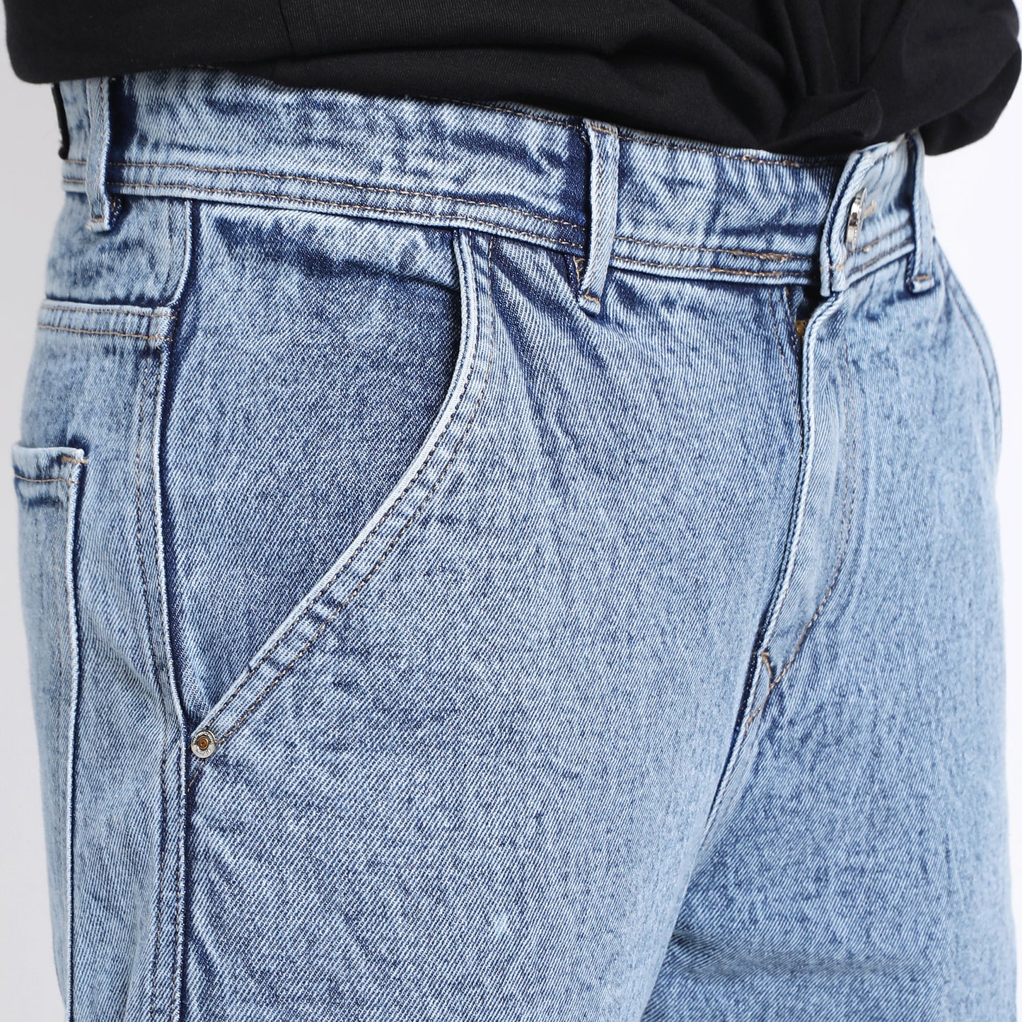 DARK BLUE BAGGY CARGO FIT JEANS 4789-2