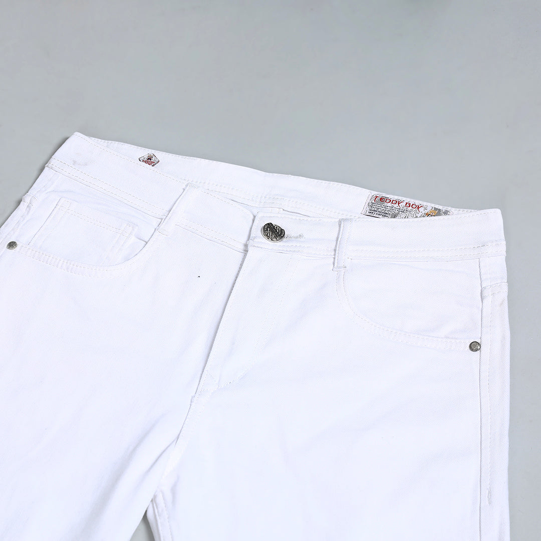 WHITE BAGGI STFIT JEAN TEDDY 4778