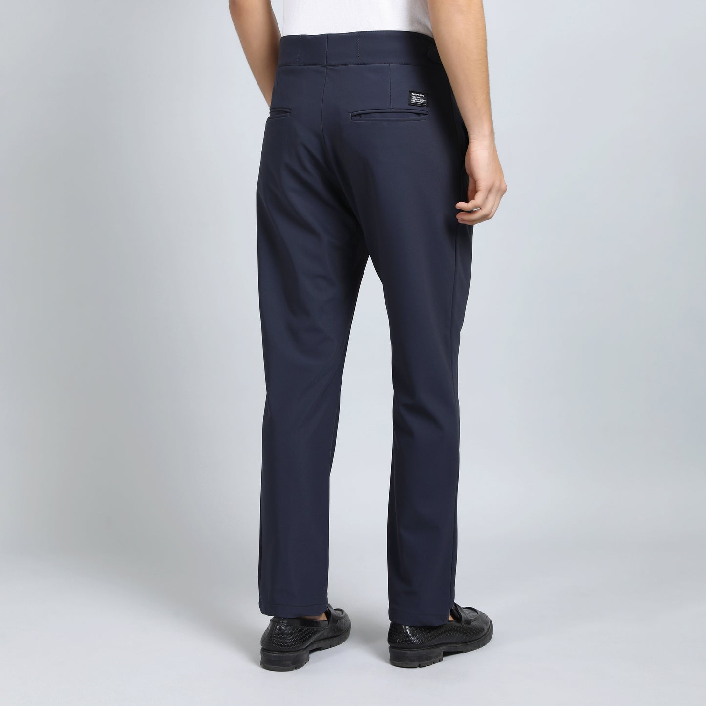 BARITONE NAVY BLUE SLIM FIT GURKHA TROUSERS 4798-3