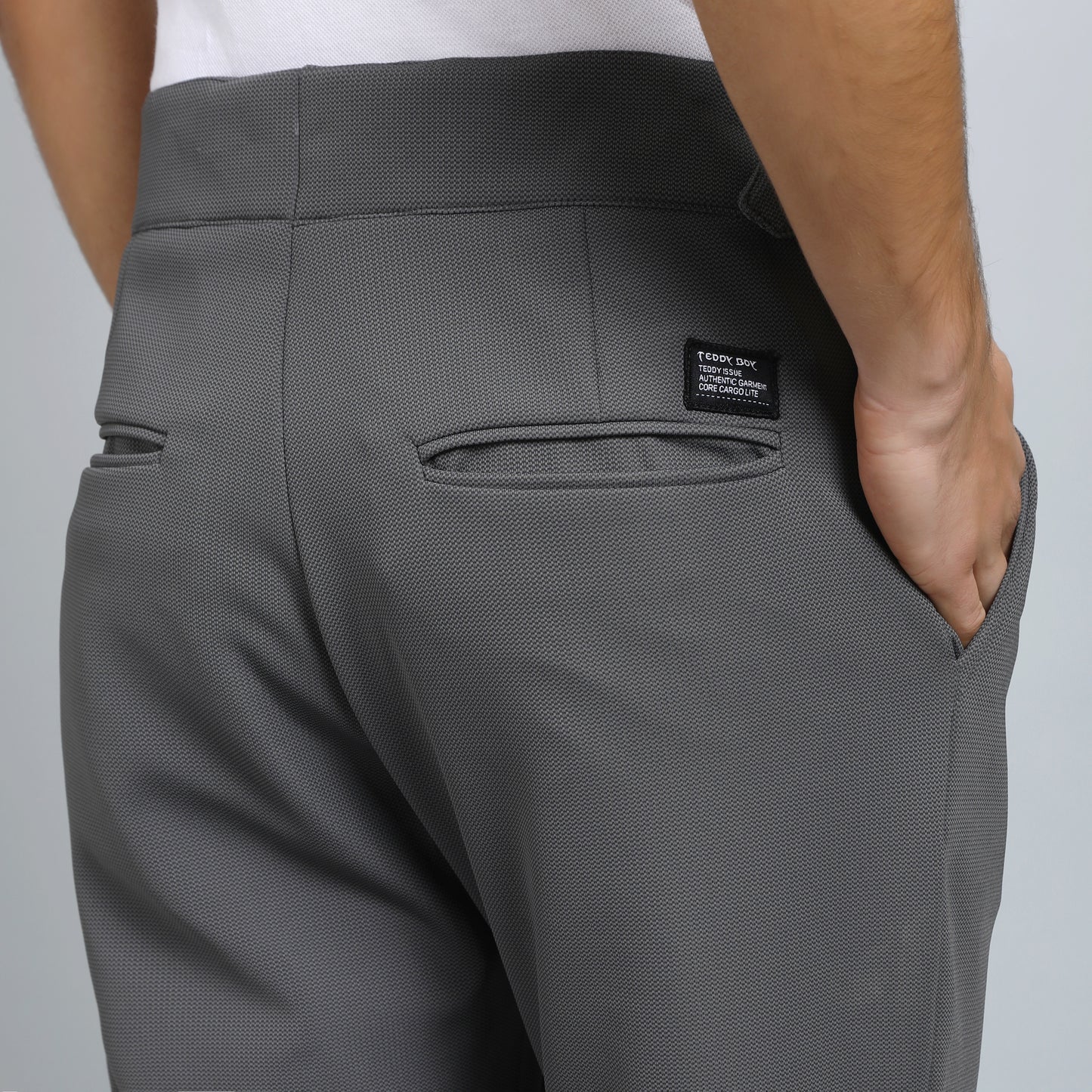 DARK GREY SLIM FIT GURKHA TROUSERS 4797-4