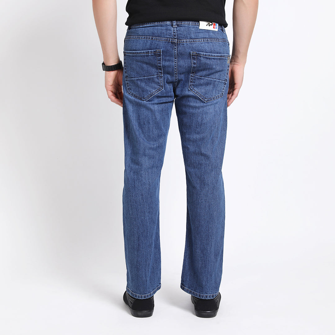 MID BLUE BAGGY FIT JEAN TEDDY 4678-2