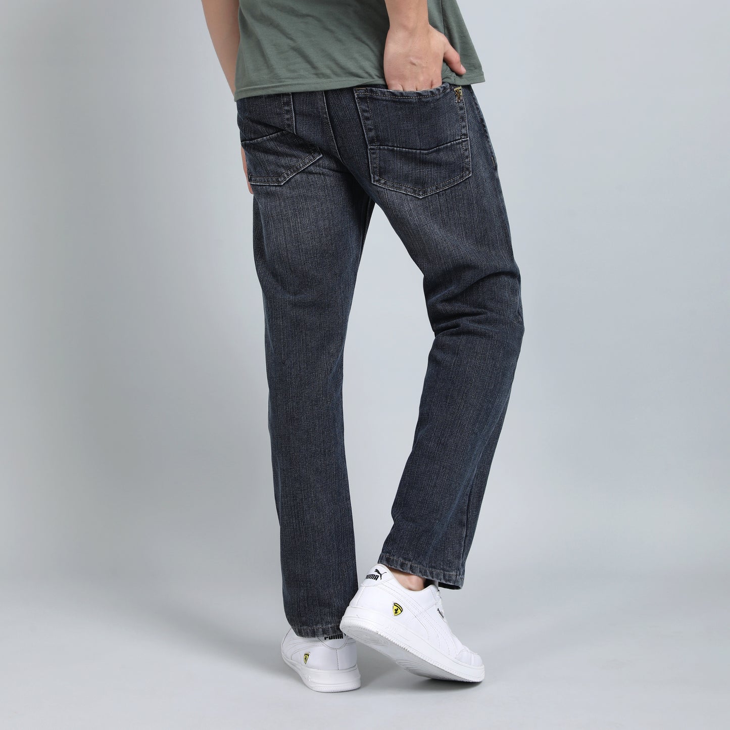 GREY BAGGY FIT JEAN TEDDY 4756-2