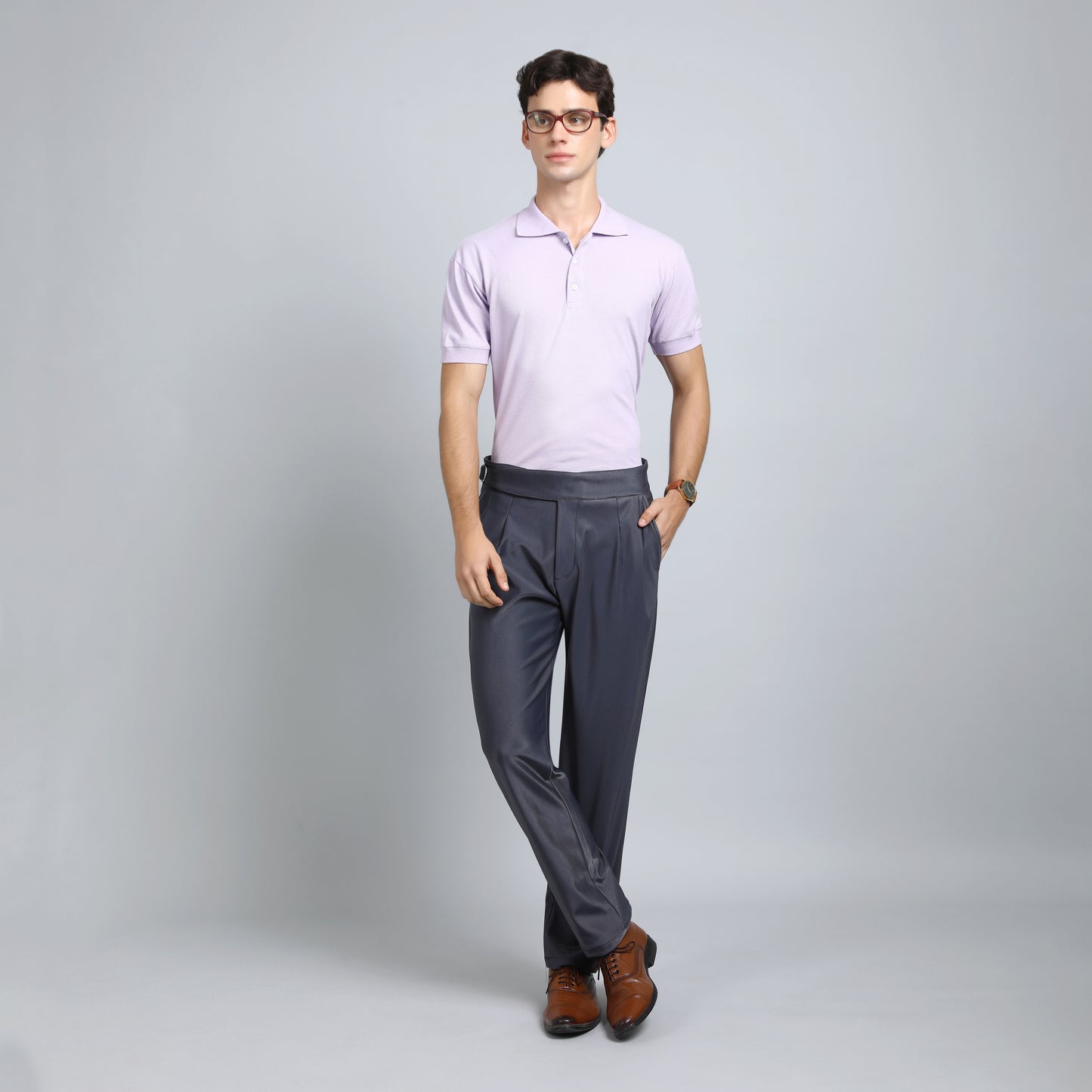 ULIMATE GREY SLIM FIT GURKHA TROUSERS 4798-2