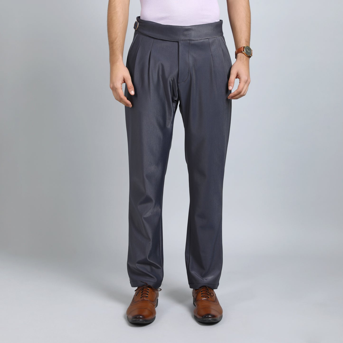 ULIMATE GREY SLIM FIT GURKHA TROUSERS 4798-2