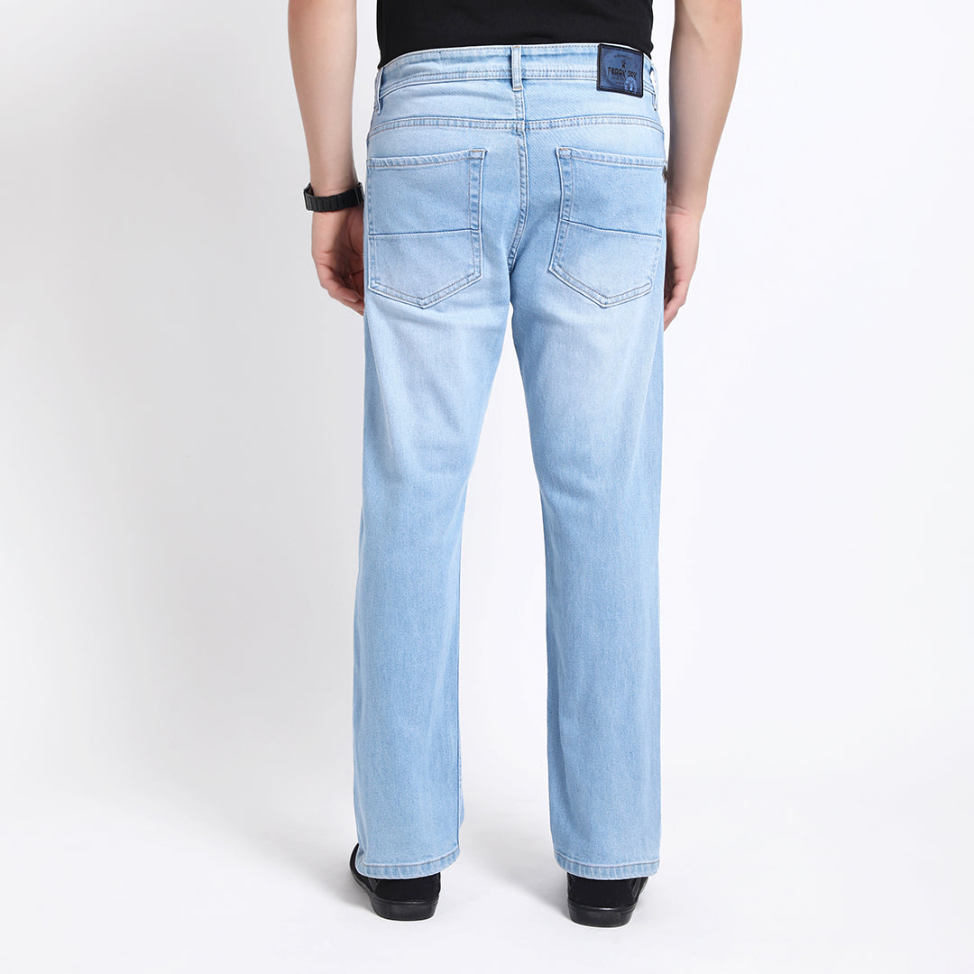 LIGHT BLUE DISTRESSED BAGGY FIT JEANS TEDDY 4670-2