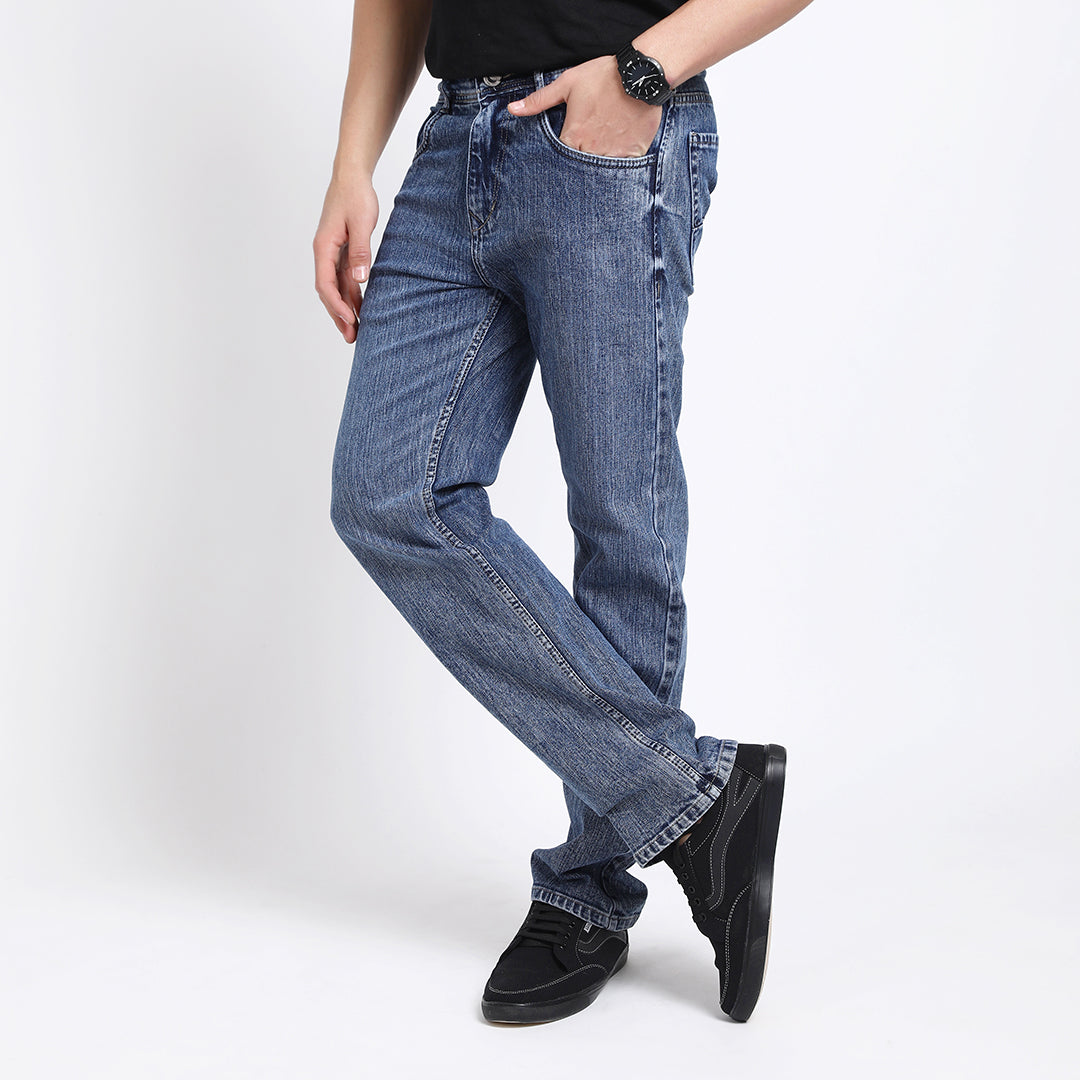 DARK BLUE BAGGY FIT JEAN TEDDY 4680-1