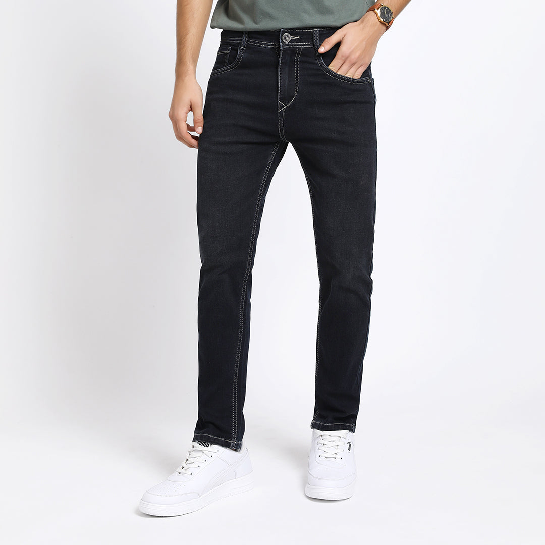 DARK BLACK AKNEL FIT JEANS 4736-1
