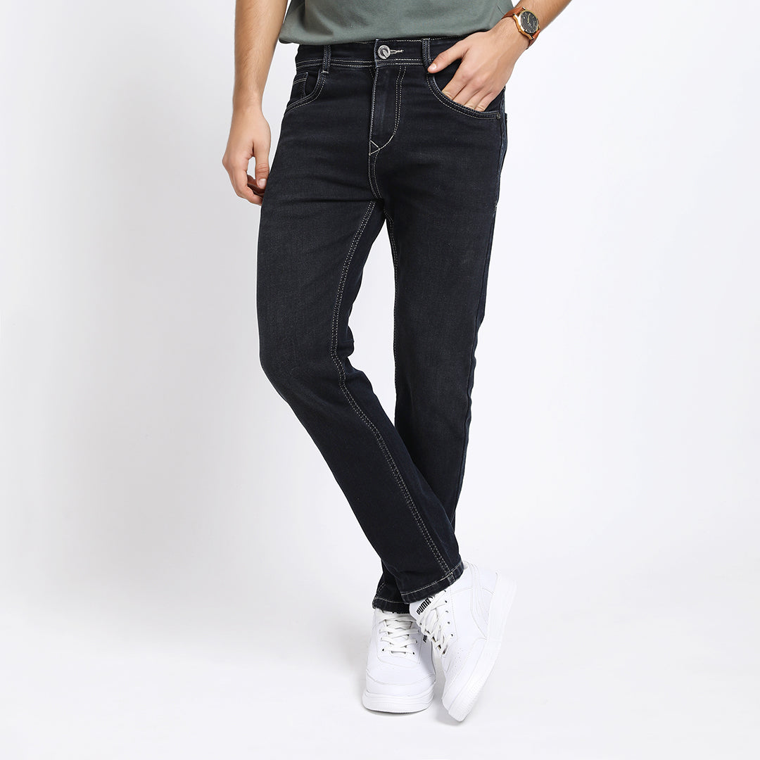 DARK BLACK AKNEL FIT JEANS 4736-1