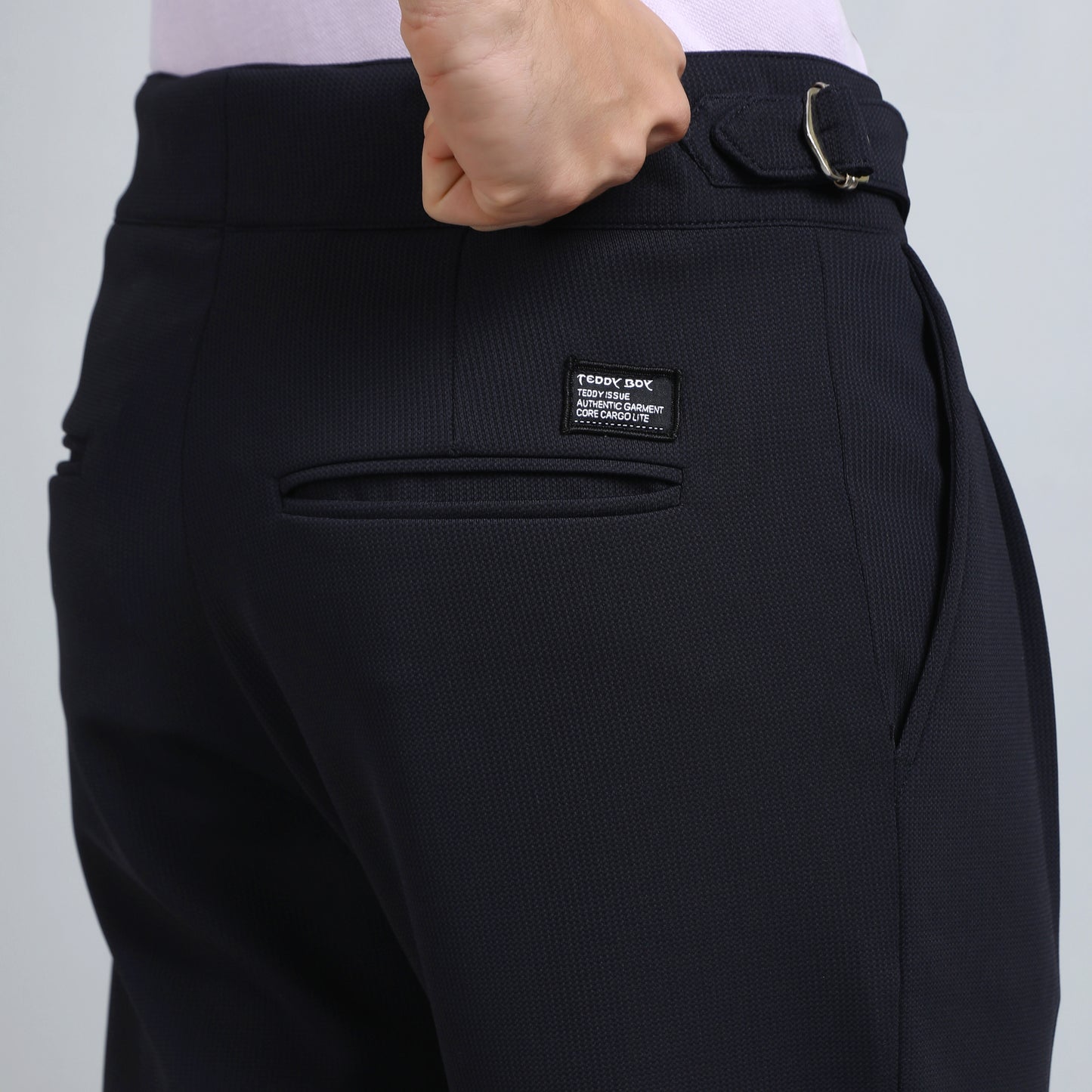 BARITONE NAVY SLIM FIT GURKHA TROUSERS 4797-2