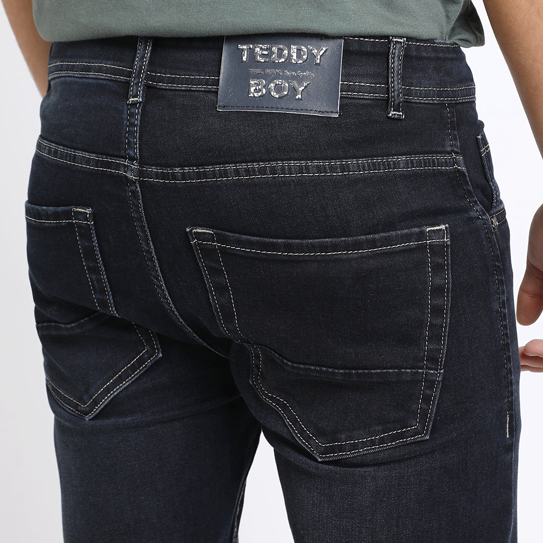 DARK BLACK AKNEL FIT JEANS 4736-1