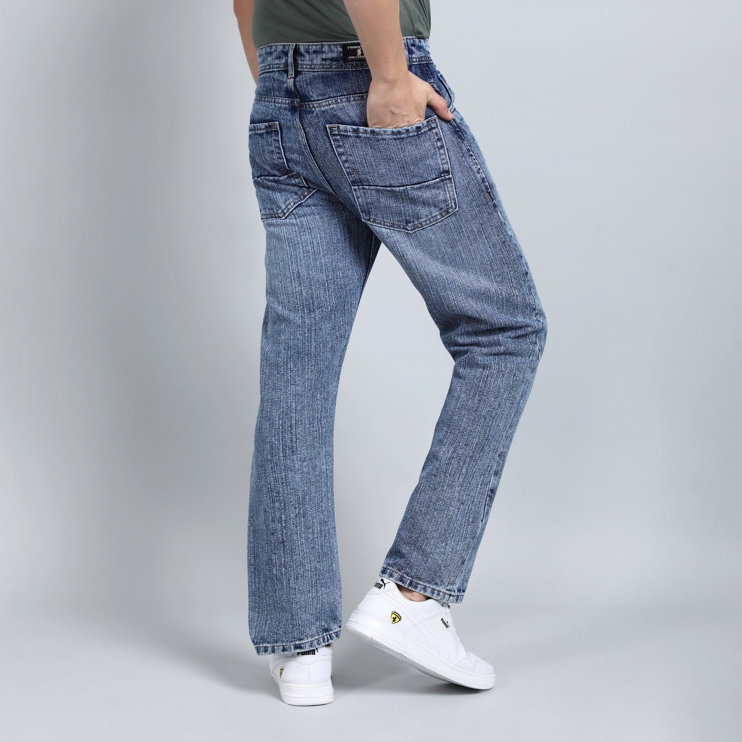 LIGHT BLUE BAGGY FIT JEAN TEDDY 4752-2